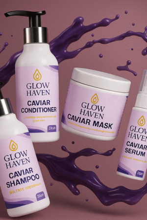 GlowHaven Hair Care Bundle – 4-in-1 Caviar Treatment Set