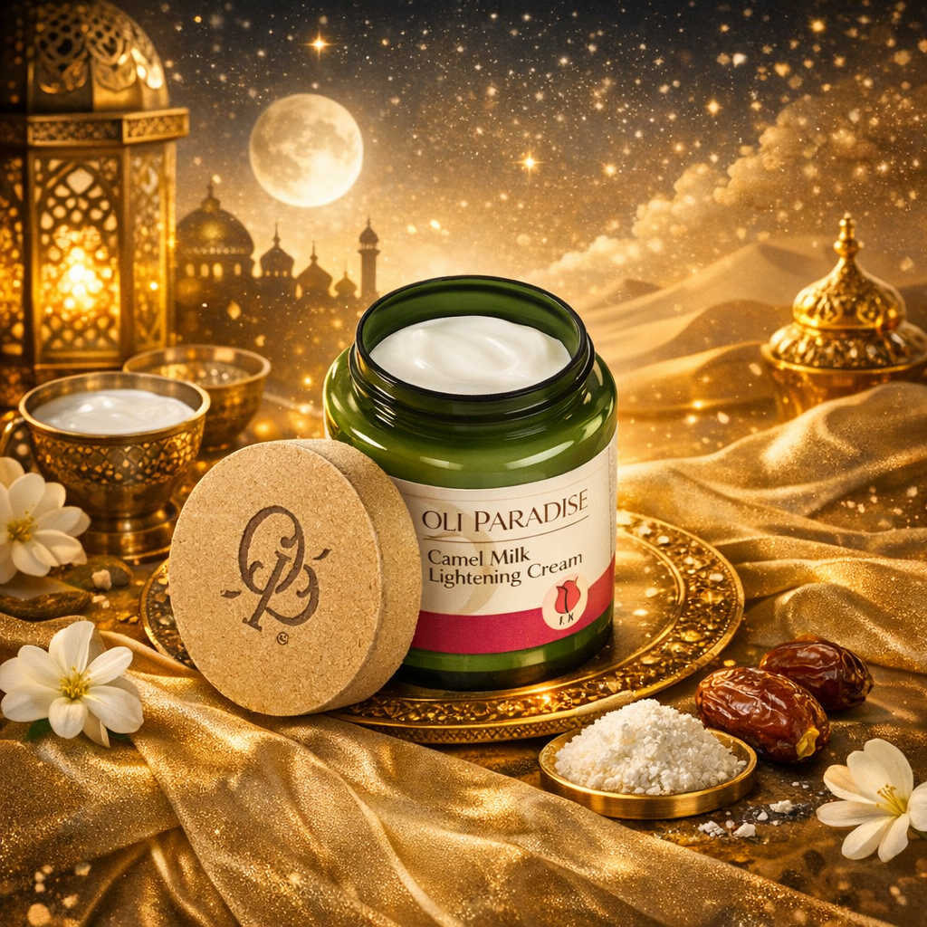 كريم لبن الجمل بالورد لتفتيح وترطيب البشرة